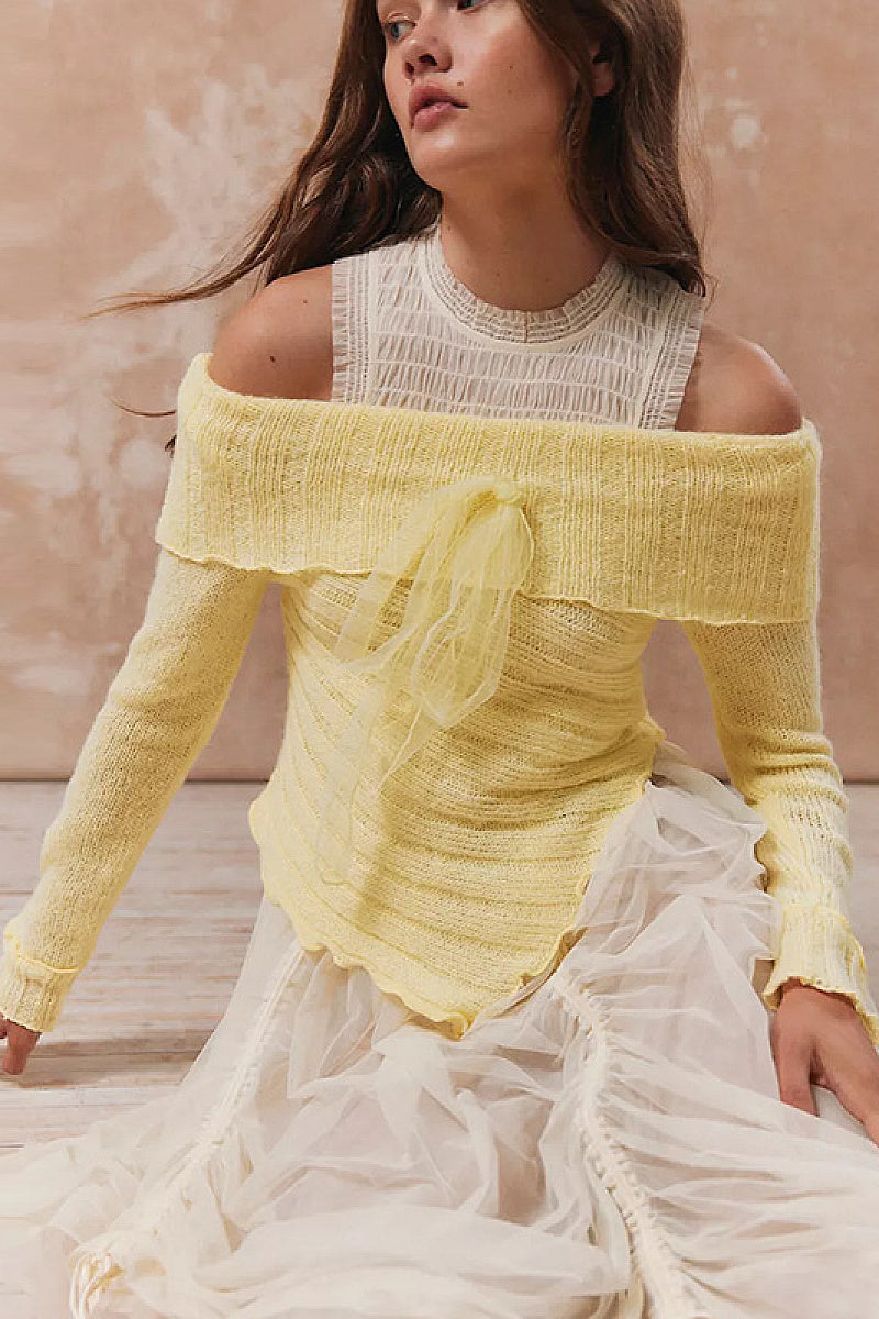 New Autumn Winter Off-Shoulder Knit Sweater