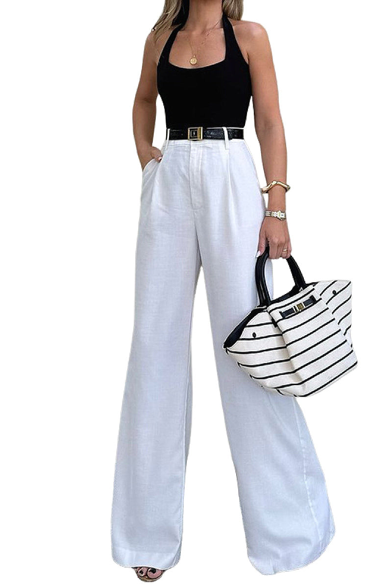 High Waist Wide Leg Trousers for Women