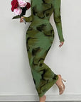 Elegant Floral Print Dress for Women