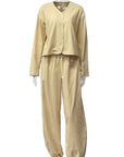 French Style Casual Cotton Cardigan Set