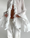 Chic Ruffle Long Sleeve Shirt for Women