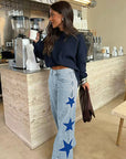 Fashionable Loose Straight Leg Jeans for Women