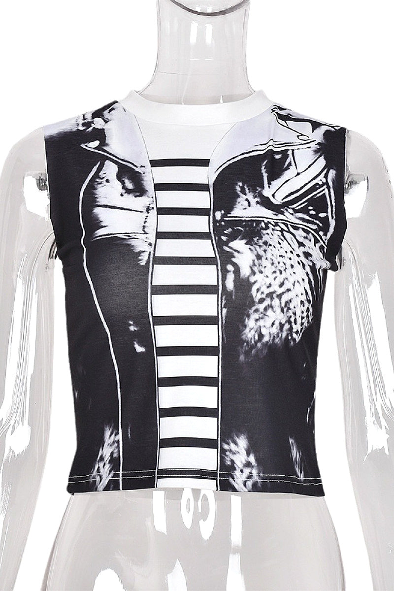 Trendy Sleeveless Floral Top for Women