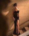 Sexy Lace Camisole Dress with Slit