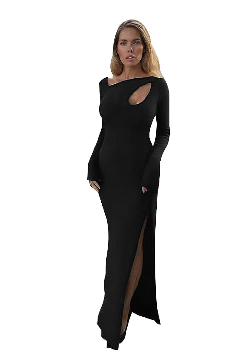 Elegant Hollow Design Long Dress