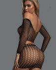 Lace Temptation Fishnet Two-Piece Dress