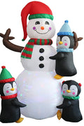 1.8 Meter Snowman Holding Penguin