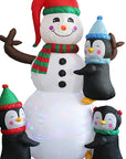 Inflatable Christmas Snowman Penguin LED Outdoor Decor