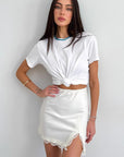 Summer Lace Patchwork High Waist Skirt