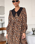 Chic Leopard Print High Waist Dress