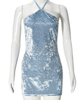 Summer Hollow Back Halter Neck Bodycon Dress