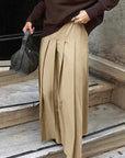 High Waist A-Line Pleated Skirt for Women