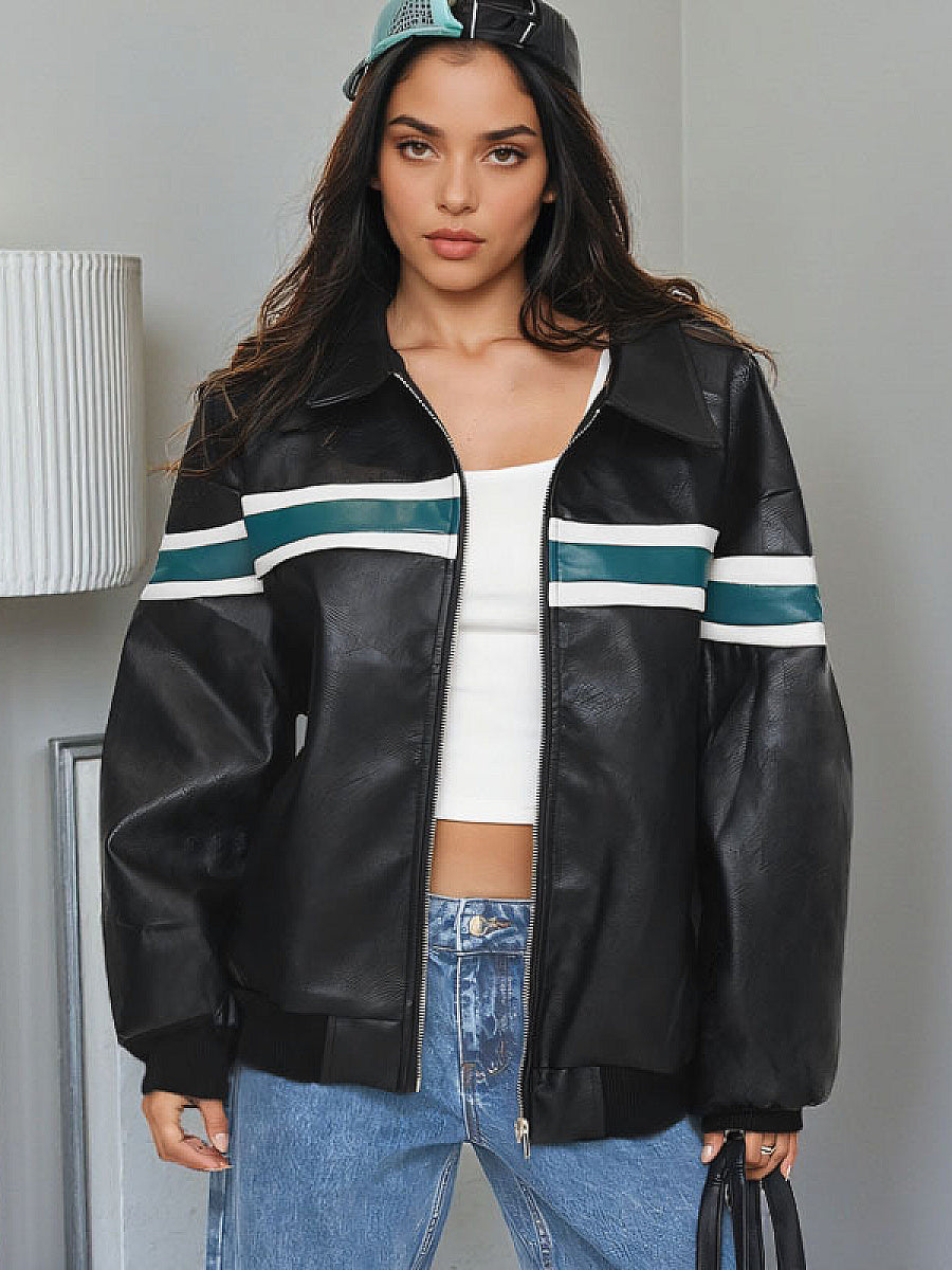 Vintage Black Street Style Jacket for Women