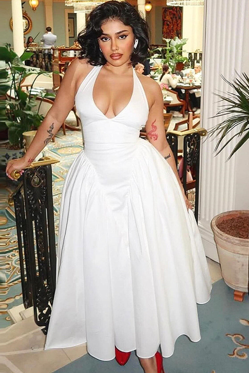 Chic Halter Neck Sleeveless Dress
