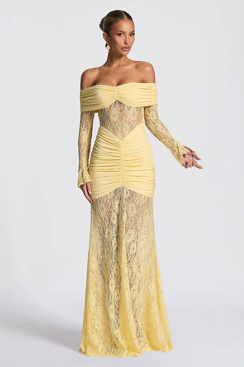 Summer Elegant Lace Backless Long Dress