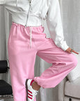 Gray Low Rise Color Block Wide Leg Pants