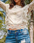 Lace Long Sleeve Top for Women 2023