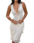 Lace Trim Sleeveless Top for Trendy Women