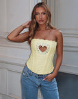 Sexy Heart Zipper Slim Fit Tank Top