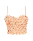 Floral Beaded Strapless Top for Women