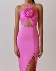 Summer Floral Strapless Party Dress