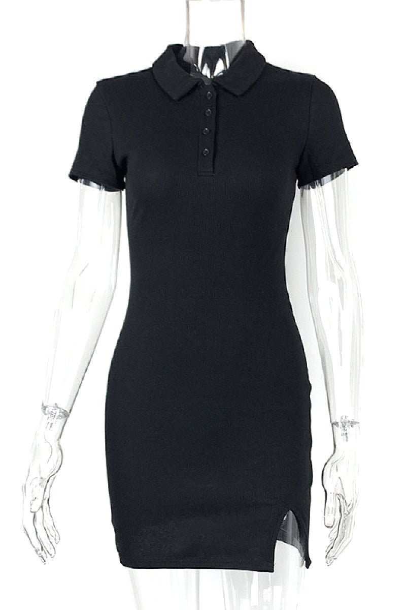 Summer Fashion Slim Fit Polo Dress for Women