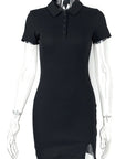 Summer Fashion Slim Fit Polo Dress for Women