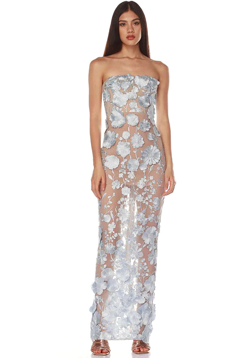 Elegant Lace Floral Bodycon Party Dress