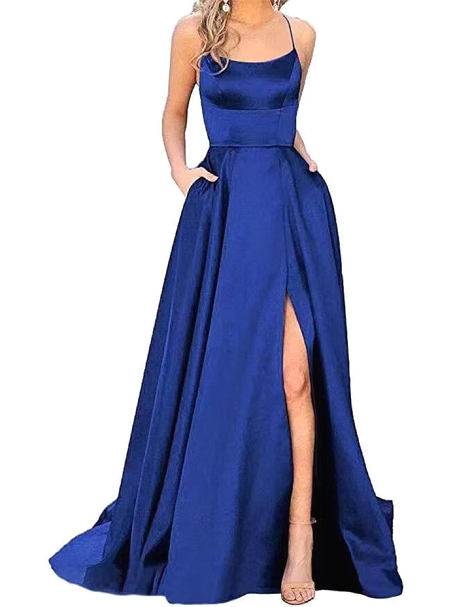 2023 New Long Bridesmaid Dress with Train