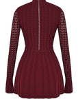 Retro Sexy Low Cut Hollow Out Knit Dress