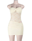 Summer Sexy Lace Strapless Bodycon Mini Skirt