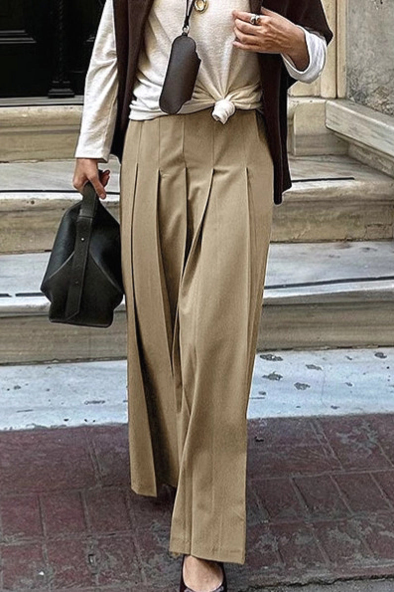 High Waist A-Line Pleated Skirt for Women