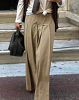 High Waist A-Line Pleated Skirt for Women