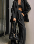 Elegant Women's Loose Straight Pants Suit