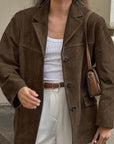 Winter Vintage Suede Jacket for Women