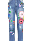 High-Quality Printed Women's Straight Leg Jeans