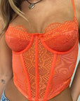 Nazada Sexy Lace Bodice Backless Camisole