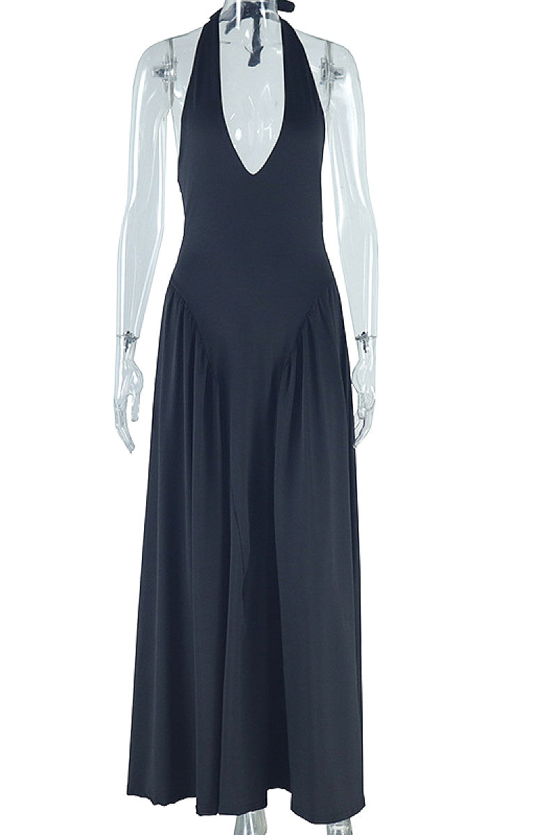 Chic Halter Neck Sleeveless Dress