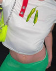 Trendy Summer T-Shirt with High Waist Pants