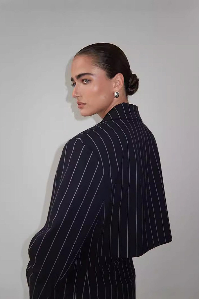 Elegant Striped Suit Set for Women