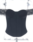 French Vintage Lace Waist Top for Summer