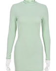Stylish Long Sleeve Backless Dress