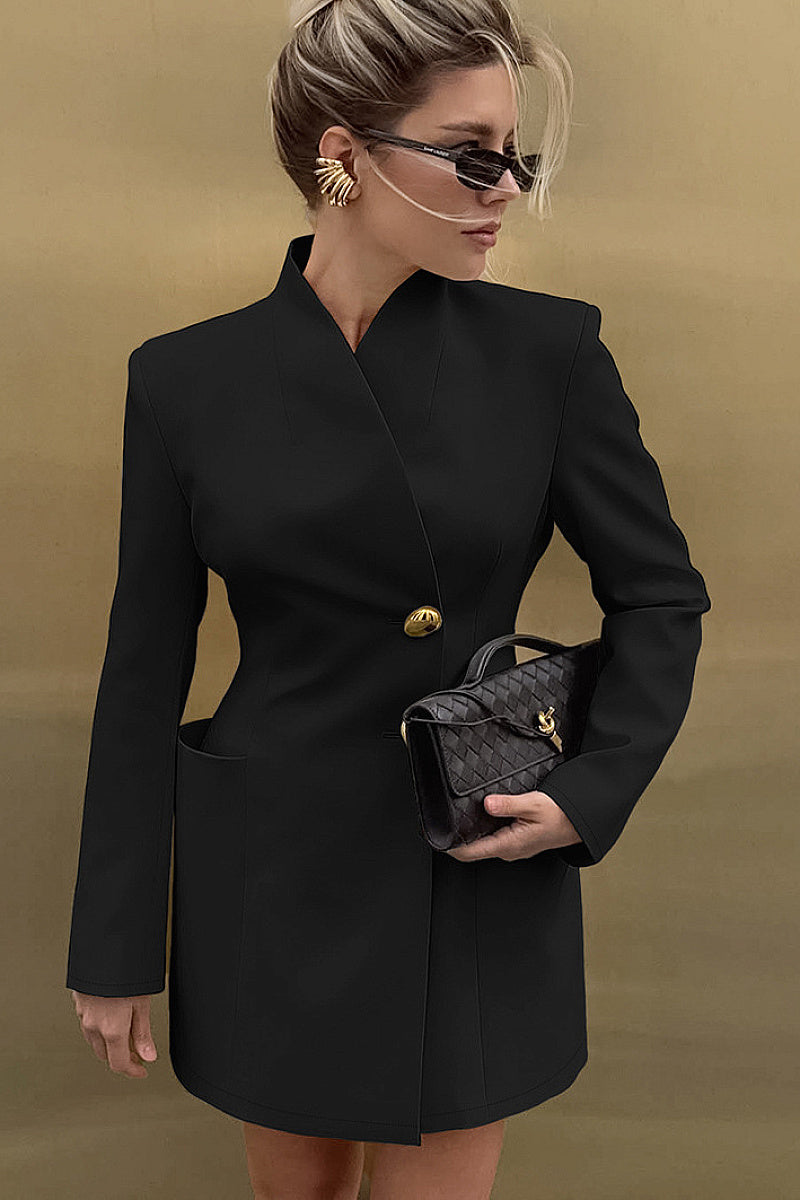 Stylish Black Slim Fit Short Dress for Women