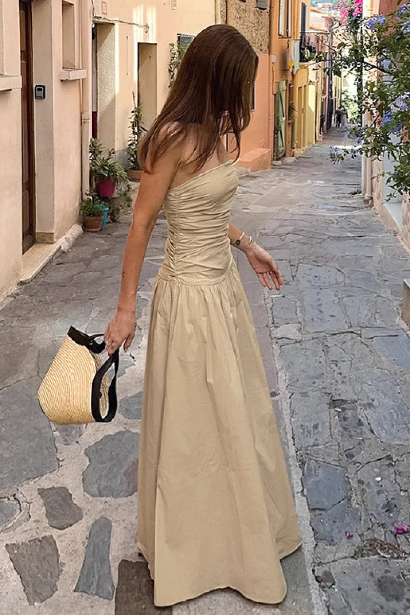 Chic Strapless A-Line Dress for Women