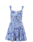 Floral A-Line V-Neck Dress for Women