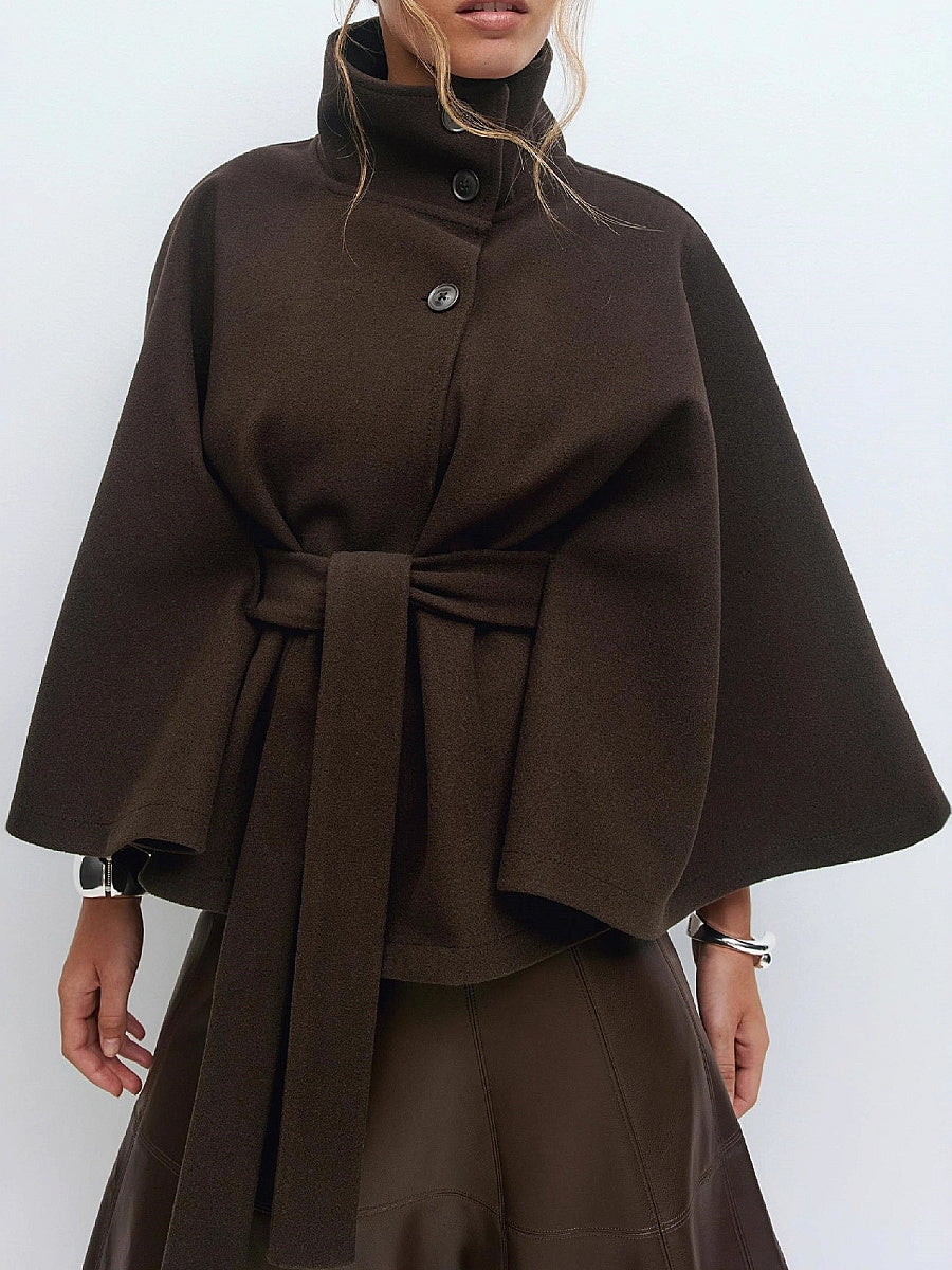 Fashionable Women's Autumn Winter Cape Coat