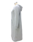Plus Size Solid Color Zipper Long Hoodie Coat