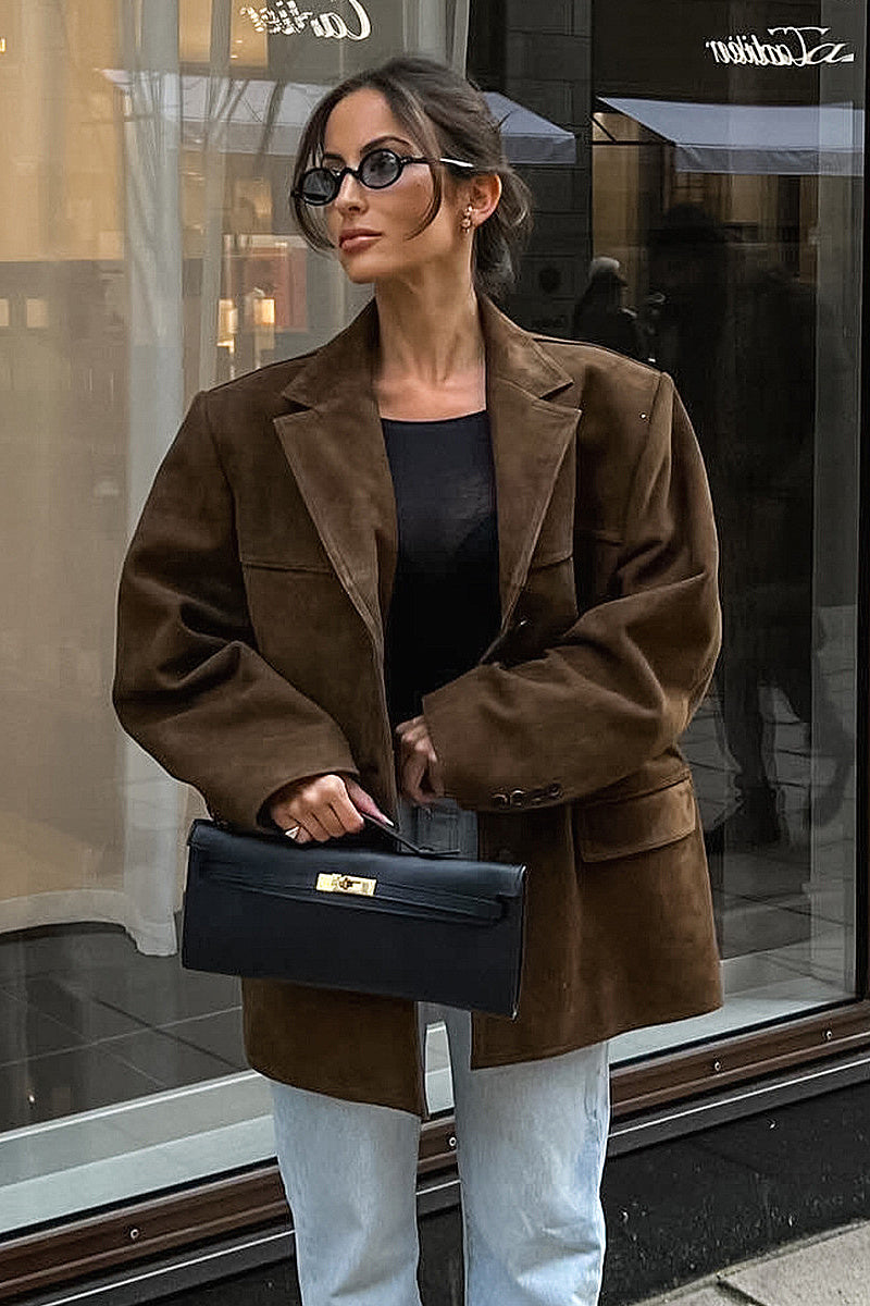 Winter Vintage Suede Jacket for Women