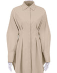 French Style A-Line Dress for Commuting