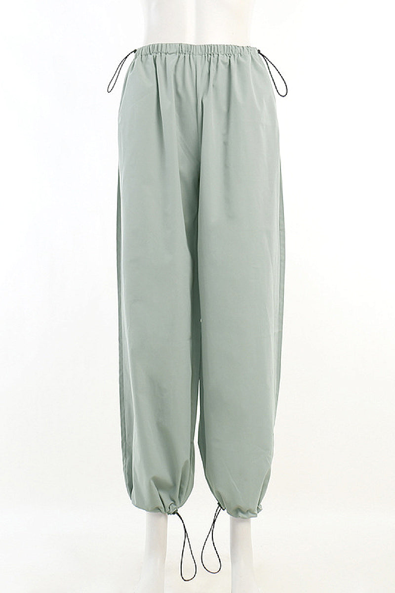 Casual Drawstring Waist Cargo Pants for Women